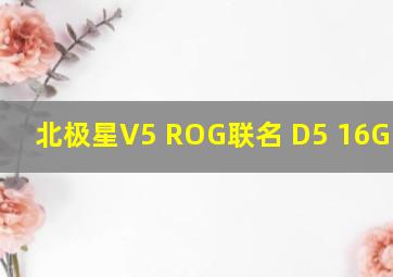 北极星V5 ROG联名 D5 16G 6000